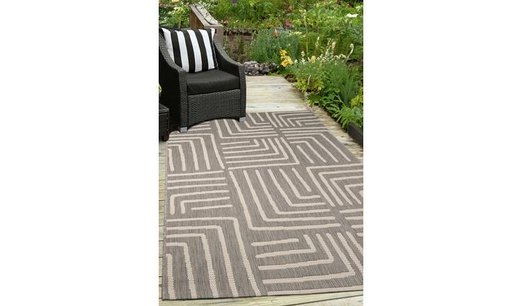 Homemaker Polypropylene Grey Rectangle Rug - 120 x 170cm
