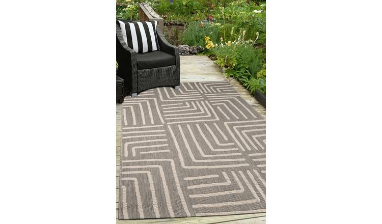 Homemaker Polypropylene Grey Rectangle Rug - 160 x 230cm