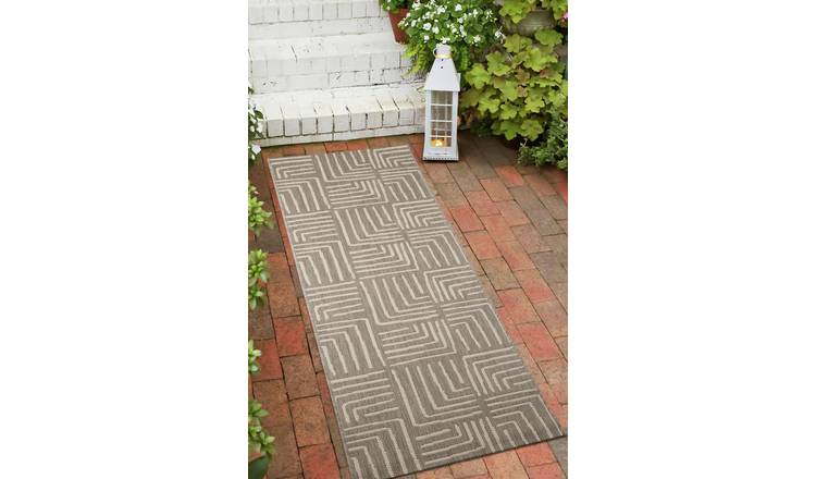 Homemaker Polypropylene Grey Rectangle Runner - 67 x 200cm