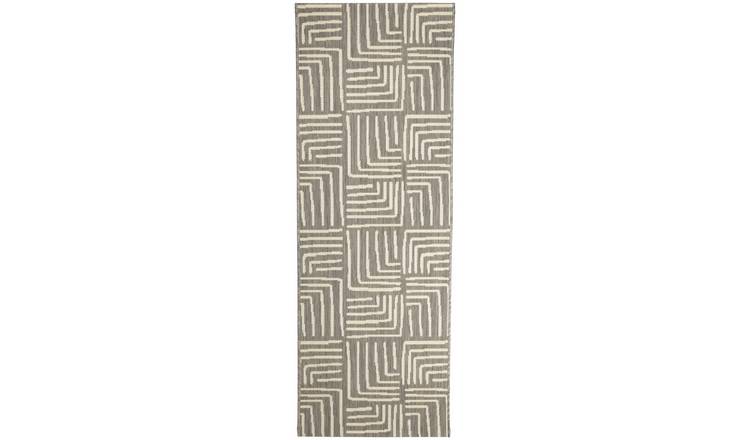 Homemaker Polypropylene Grey Rectangle Runner - 67 x 200cm