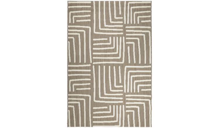 Homemaker Polypropylene Neutral Rectangle Rug - 160 x 230cm