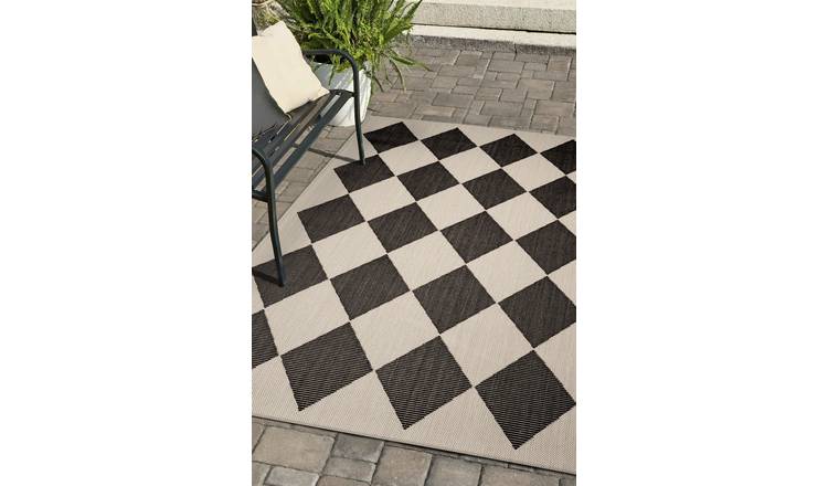 Homemaker Polypropylene Black Rectangle Rug - 160 x 230cm