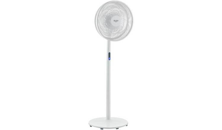 Bush White Pedestal Fan with Remote Control - 16 Inch