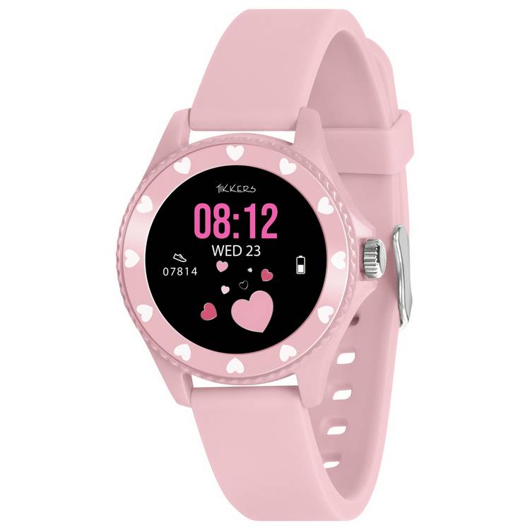 Tikkers Kids Series 34 Pink Silicone Strap Smart Watch 0