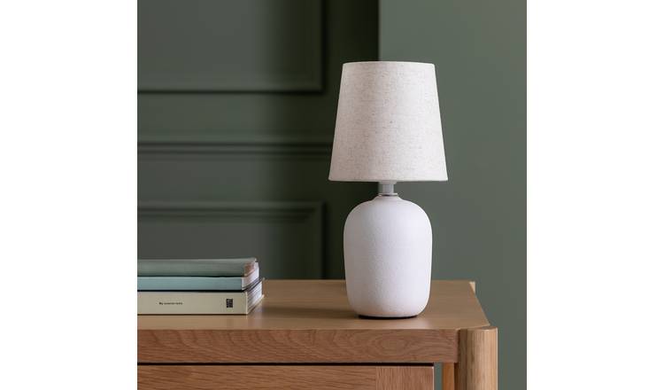 Habitat Mini Ashi Ceramic Table Lamp - Off White