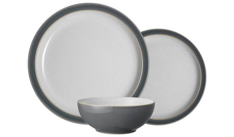 Buy Denby 12 Piece Stoneware Dinner Set - Fossil Grey | Dinner sets ...