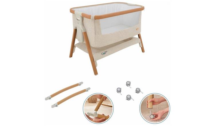 Tutti Bambini Cozee Walnut Cocoon Bedside Crib