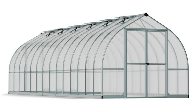 Palram Canopia Bella Silver Greenhouse - 8 x 28ft