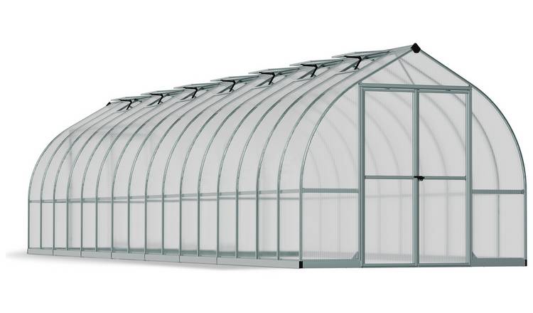 Palram Canopia Bella Silver Greenhouse - 8 x 32ft