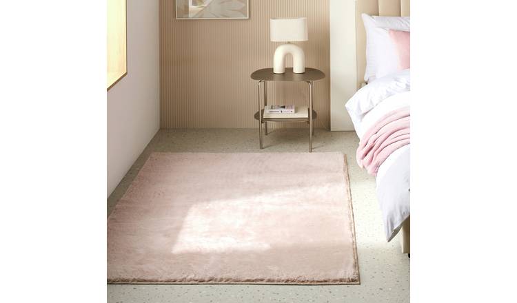 Habitat Softie Blush Short Pile Rug - 150x80cm