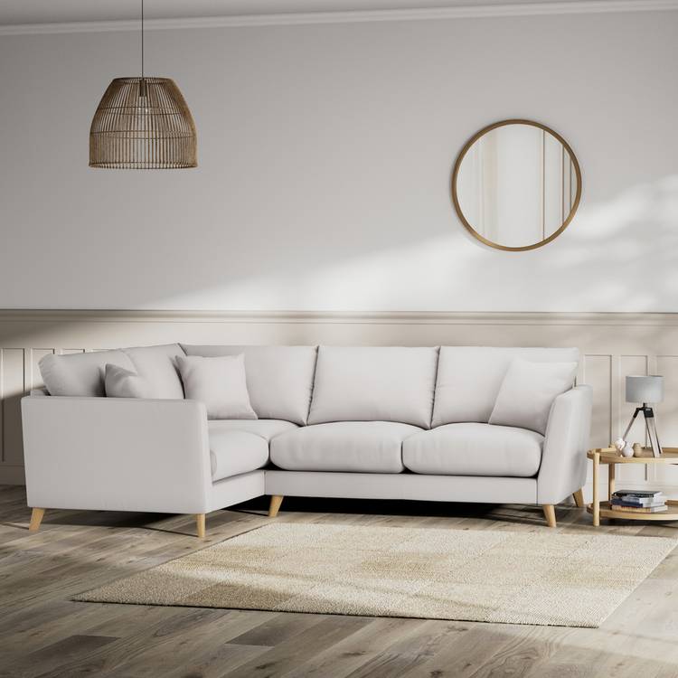 Habitat Lomond Left Hand Corner Sofa - Natural - Ash Leg 0