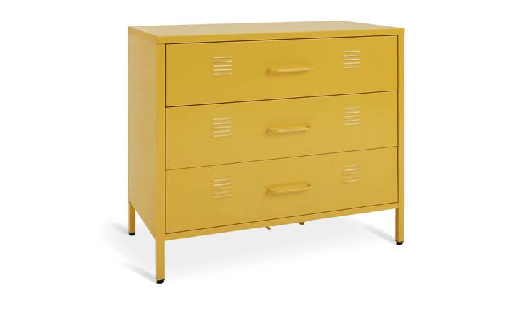 Habitat Stevie 3 Drawer Chest - Mustard