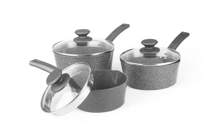 Salter Easypour 3 Piece Saucepan Set