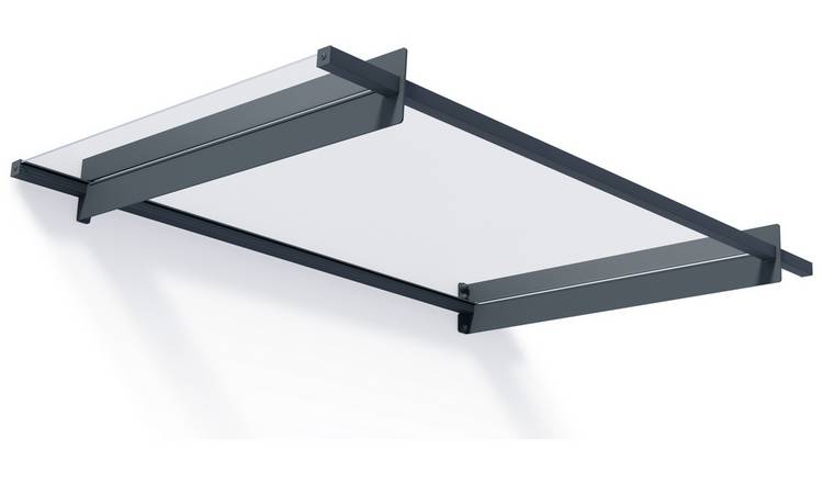 Palram Canopia 1500mm Nancy Door Awning - Grey Clear