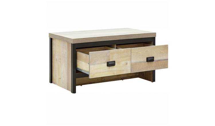 GFW Boston 2 Drawer Coffee Table -  Oak