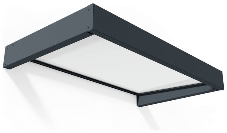 Palram Canopia 1600mm Sophia Door Awning Grey White Opal