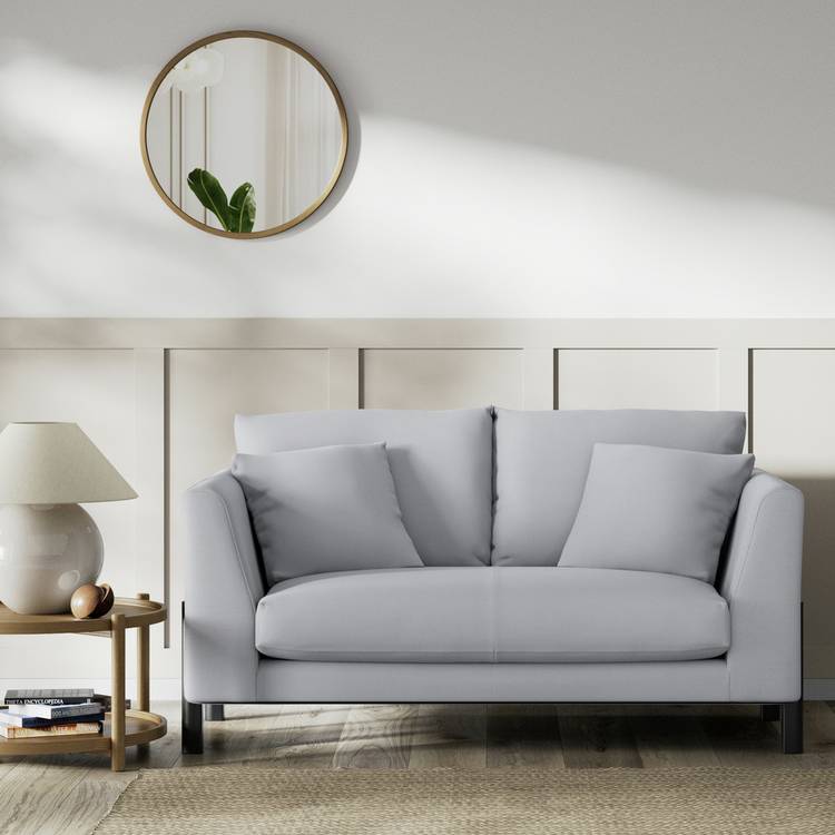 Habitat Aston Fabric 2 Seater Sofa - Grey - Black Leg 0