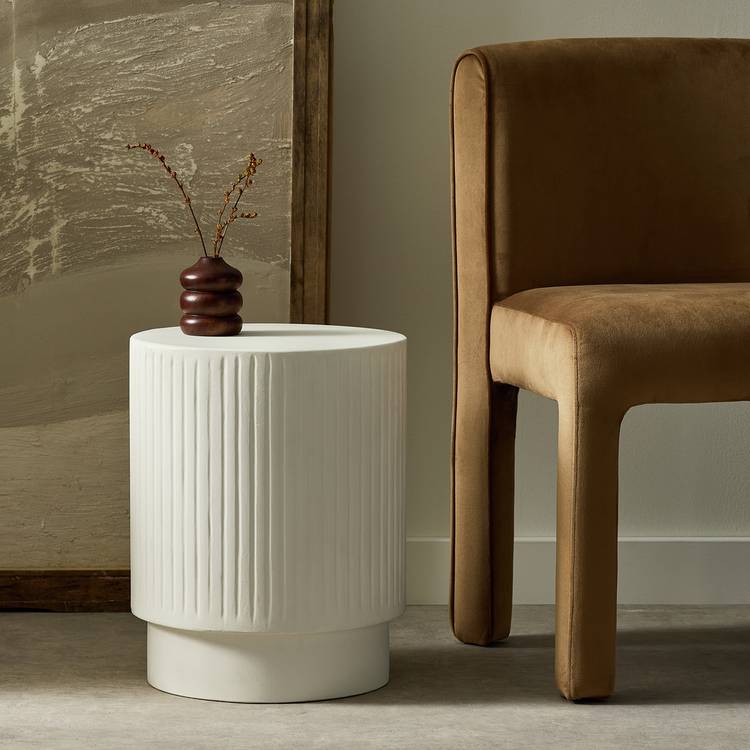 Habitat Acantha Round Side Table - White 0