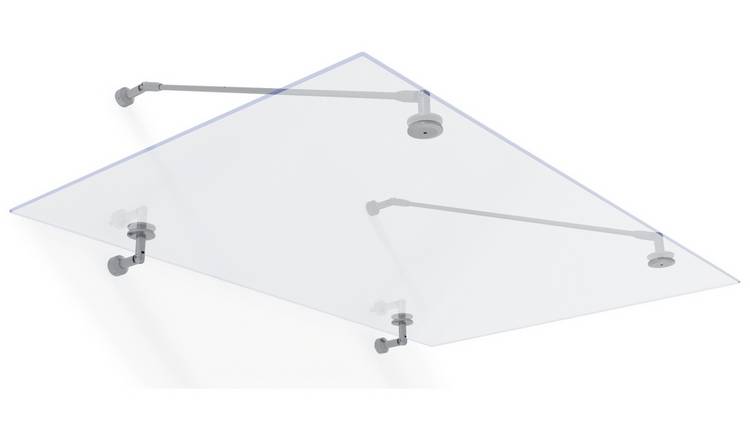 Palram Canopia 1400mm Taurus Door Awning - Silver Clear