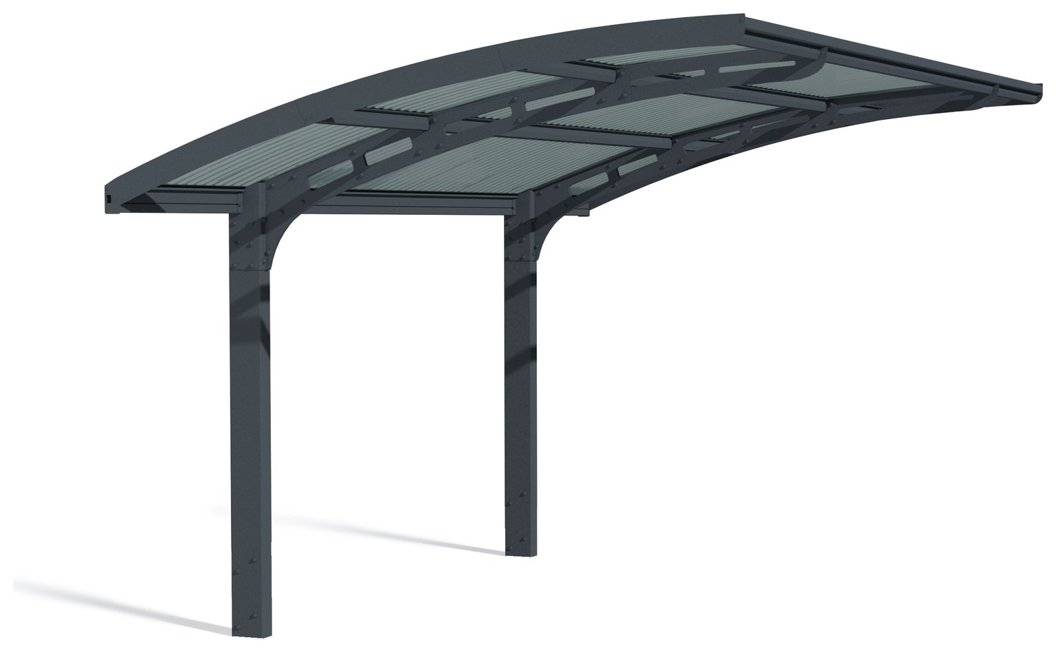 Palram Canopia 5000mm Carport Arizona Wave - Grey Solar