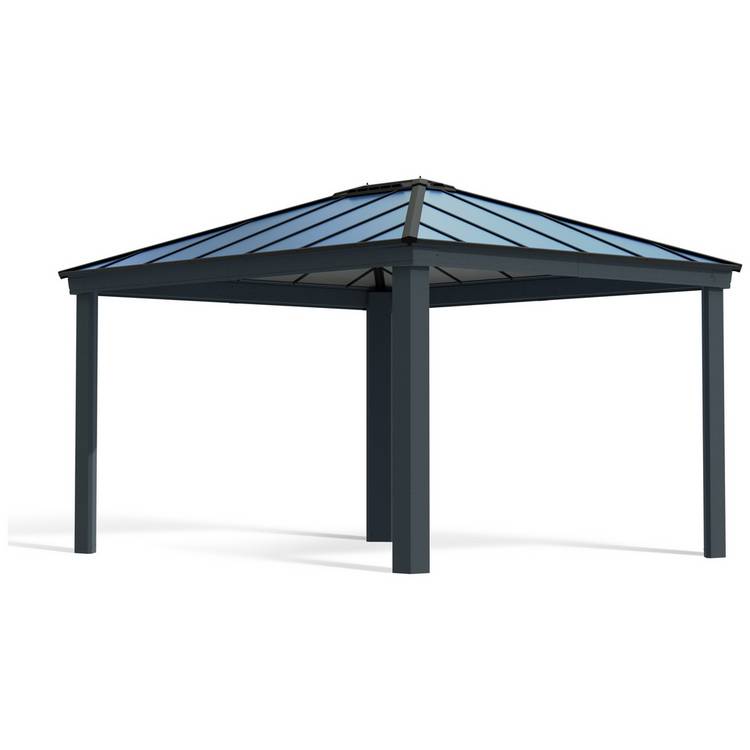 Palram Canopia Dallas Grey Garden Gazebo 12 x 14ft 0