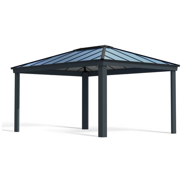 Palram Canopia Dallas Grey Garden Gazebo 12 x 16ft 0