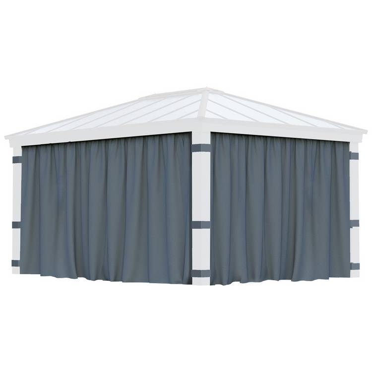 Palram Canopia Dallas 4 Piece Gazebo Curtain Set 12 x 16ft 0