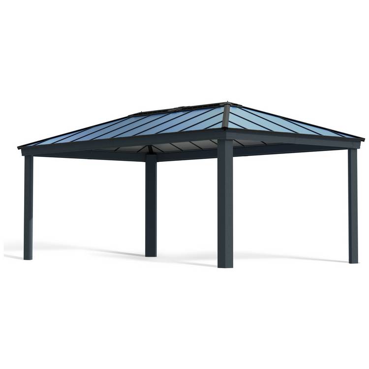 Palram Canopia Dallas Grey Garden Gazebo 12 x 20ft 0