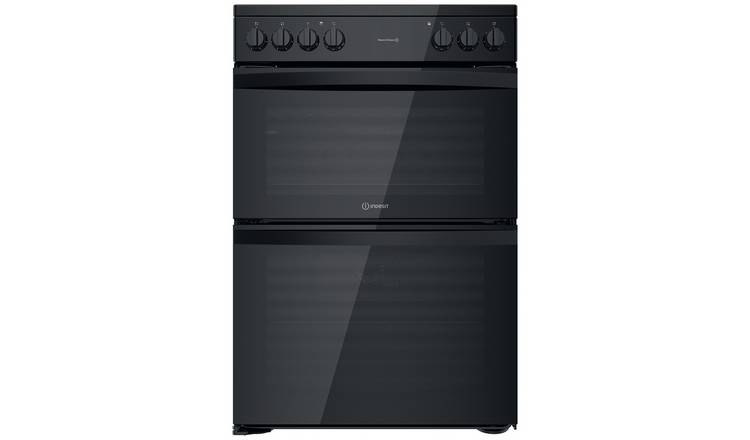 Indesit ID67V9KMB/UK 60cm Double Electric Oven - Black