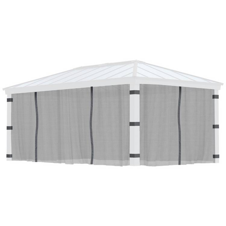 Palram Canopia Dallas 4 Piece Gazebo Netting Set 12 x 20ft 0