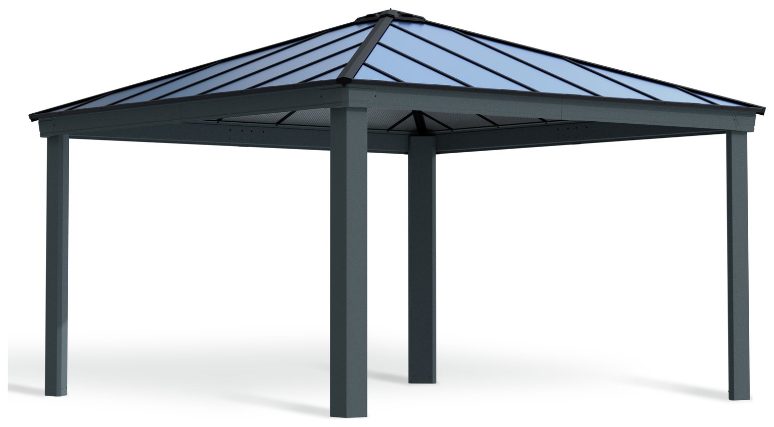 Palram Canopia Dallas Grey Garden Gazebo 14 x 14ft