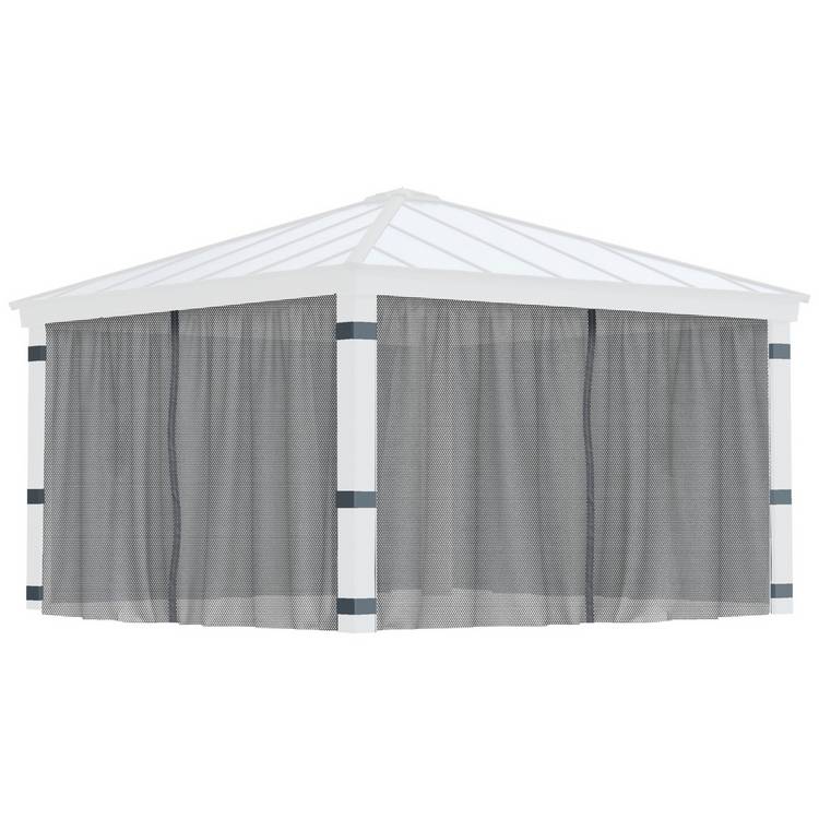 Palram Canopia Dallas 4 Piece Gazebo Netting Set 14 x 14ft 0