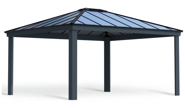 Palram Canopia Dallas Grey Garden Gazebo 14 x 16ft