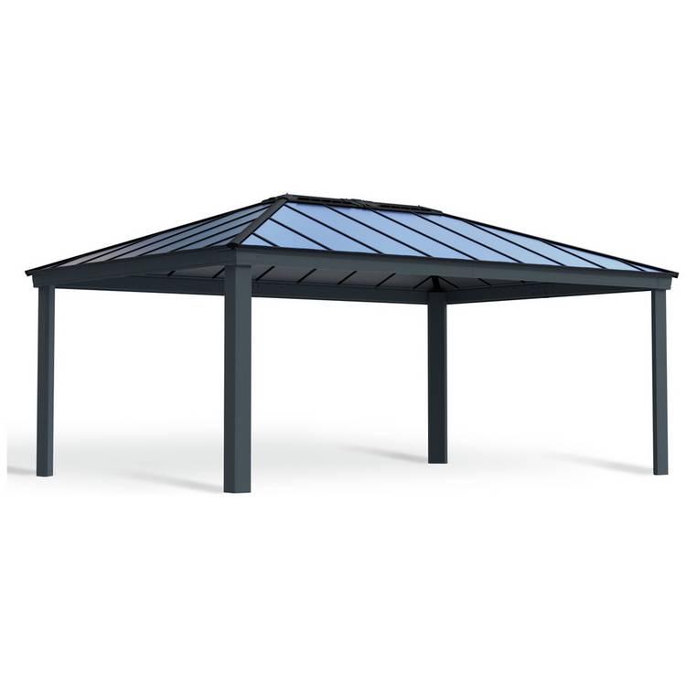 Palram Canopia Dallas Grey Garden Gazebo 14 x 20ft 0