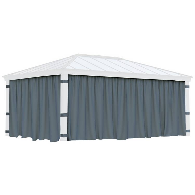 Palram Canopia Dallas 4 Piece Gazebo Curtain Set 14 x 20ft 0