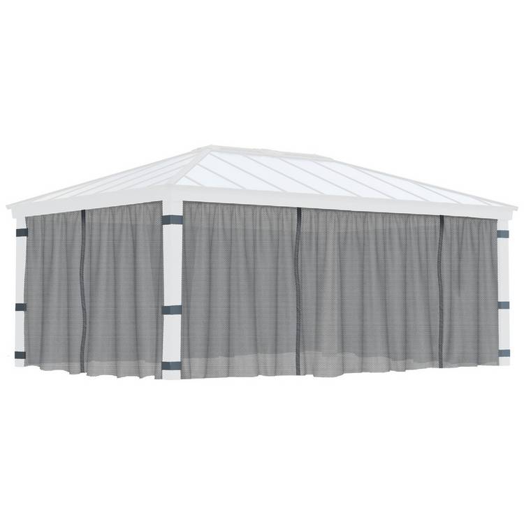 Palram Canopia Dallas 4 Piece Gazebo Netting Set 14 x 20ft 0
