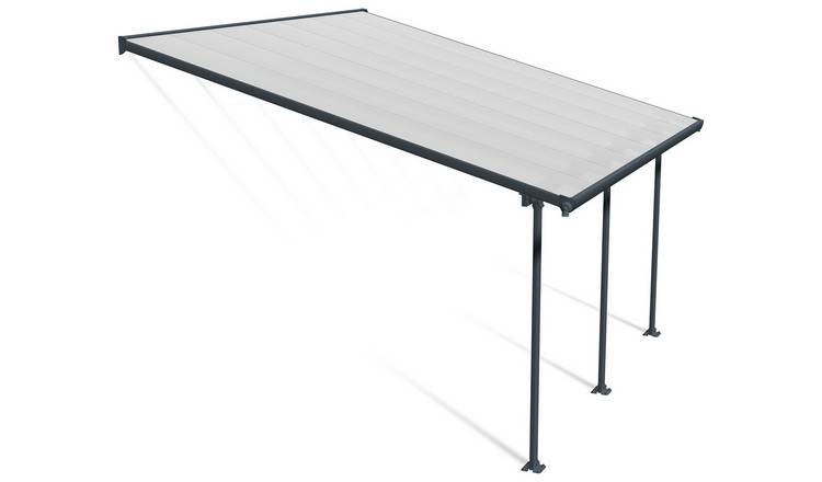 Palram Canopia Feria 4 x 4.25m Patio Cover Grey Clear