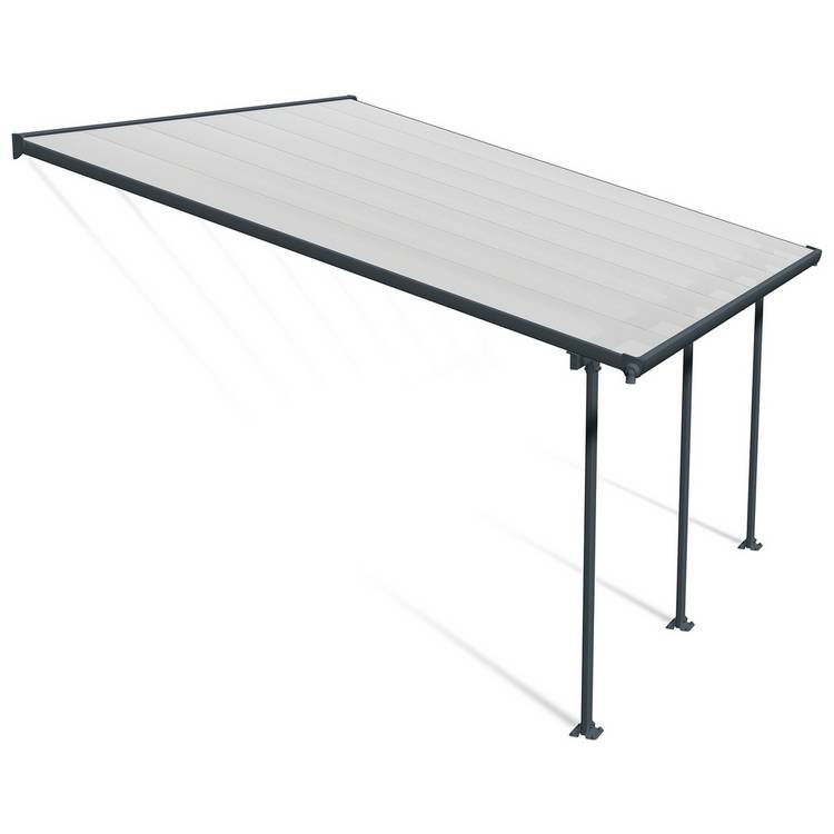 Palram Canopia Feria 4 x 4.25m Patio Cover Grey Clear 0
