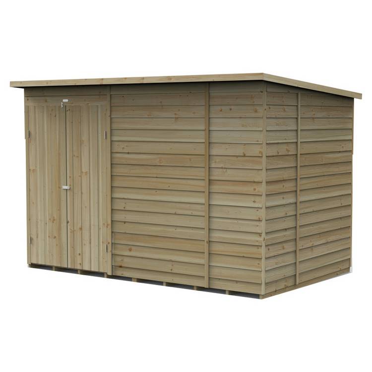 Forest 4Life Overlap Windowless Pent Shed - 10 x 6ft 0
