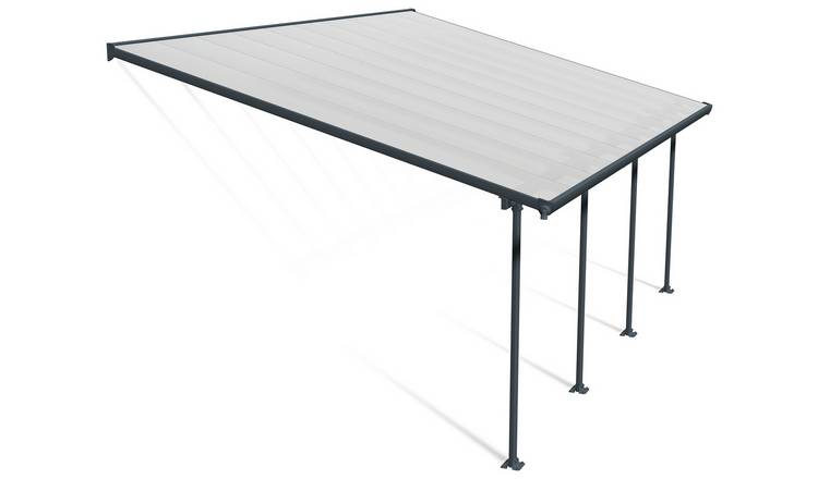 Palram Canopia Feria 4 x 6.06m Patio Cover Grey Clear