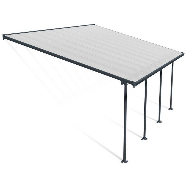Palram Canopia Feria 4 x 6.06m Patio Cover Grey Clear 0