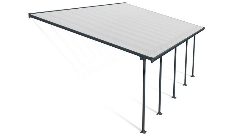 Palram Canopia Feria 4 x 7.87m Patio Cover Grey Clear