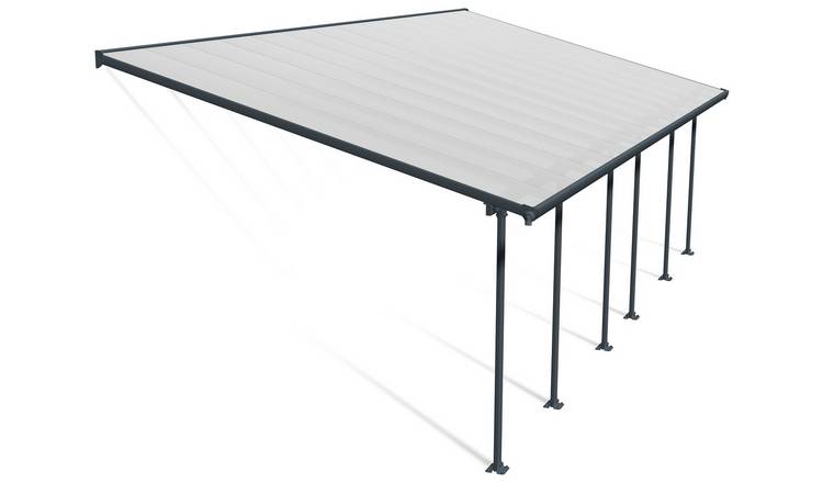 Palram Canopia Feria 4 x 8.5m Patio Cover Grey Clear