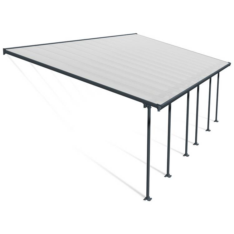 Palram Canopia Feria 4 x 8.5m Patio Cover Grey Clear 0
