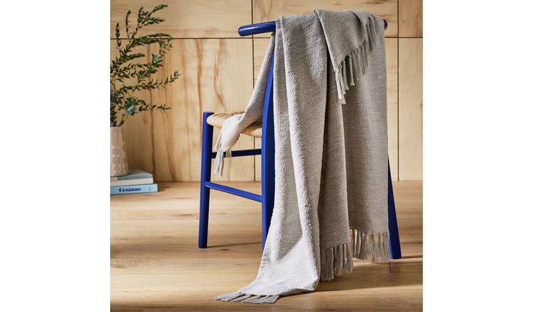 Habitat Woven Throw - Natural - 125x150cm