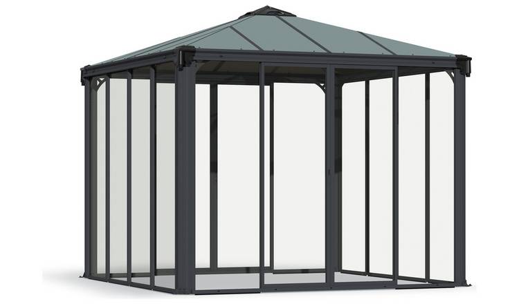 Palram Canopia Ledro 3000mm Square Grey Garden Gazebo 