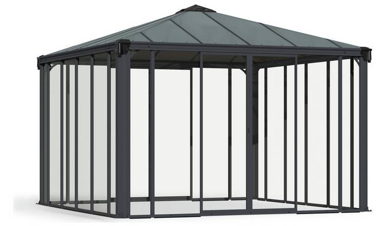 Palram Canopia Ledro 3600mm Square Grey Garden Gazebo