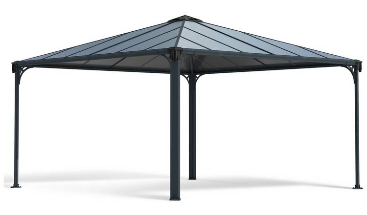 Palram Canopia Palermo Grey Garden Gazebo 14 x 14ft