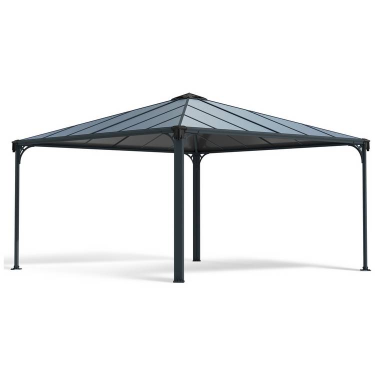 Palram Canopia Palermo Grey Garden Gazebo 14 x 14ft 0