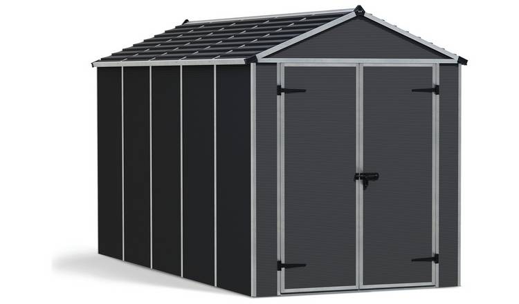 Palram  Canopia Rubicon Plastic Grey Garden Shed 6 x 12ft